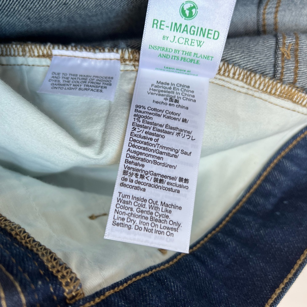 J.Crew ‘96 Embellished Denim Trouser Wide Leg Jeans 31P High Rise Dark Wash - Picture 13 of 16